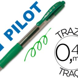 Bolígrafo Pilot G-2 tinta gel verde